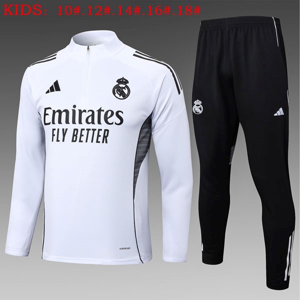 Enfant Sweatshirt Real Madrid 2025-26 Blanc 9